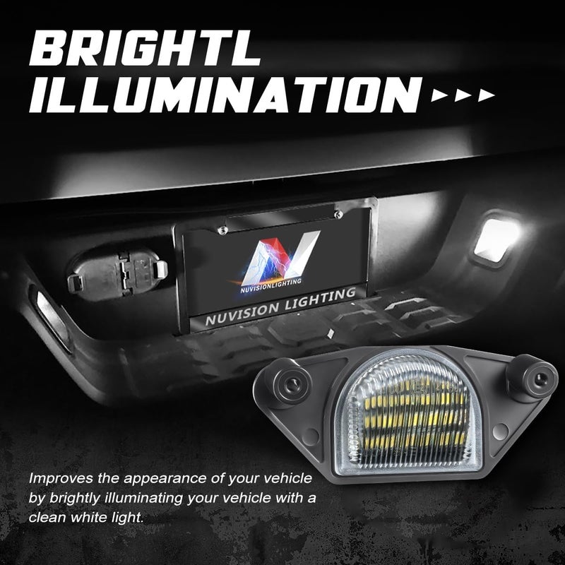 NUVISION LIGHTING Pair of LED License Plate Lights Compatible with 88-99 Chevy GMC C/K 1500 2500 3500/1999 Silverado 1500, NVL-LPL-033 - Image 3